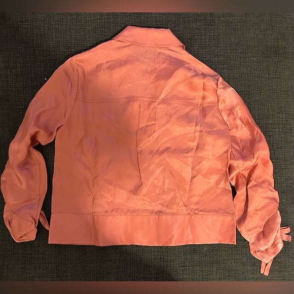 5 à 7 Cinq à Sept Dale Ruched Sleeve Jacket in Apricot Women's Size 00 - Picture 7 of 10